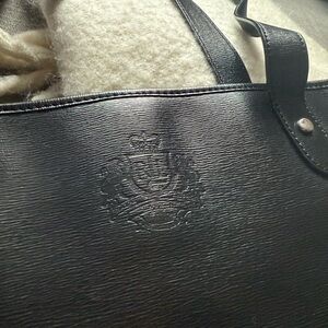 Black Leather Tote Bag